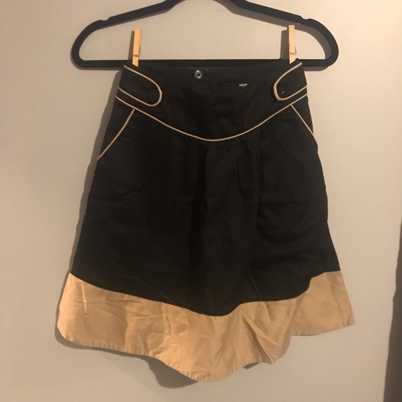 H&M color block neutral retro skirt - Picture 1 of 6